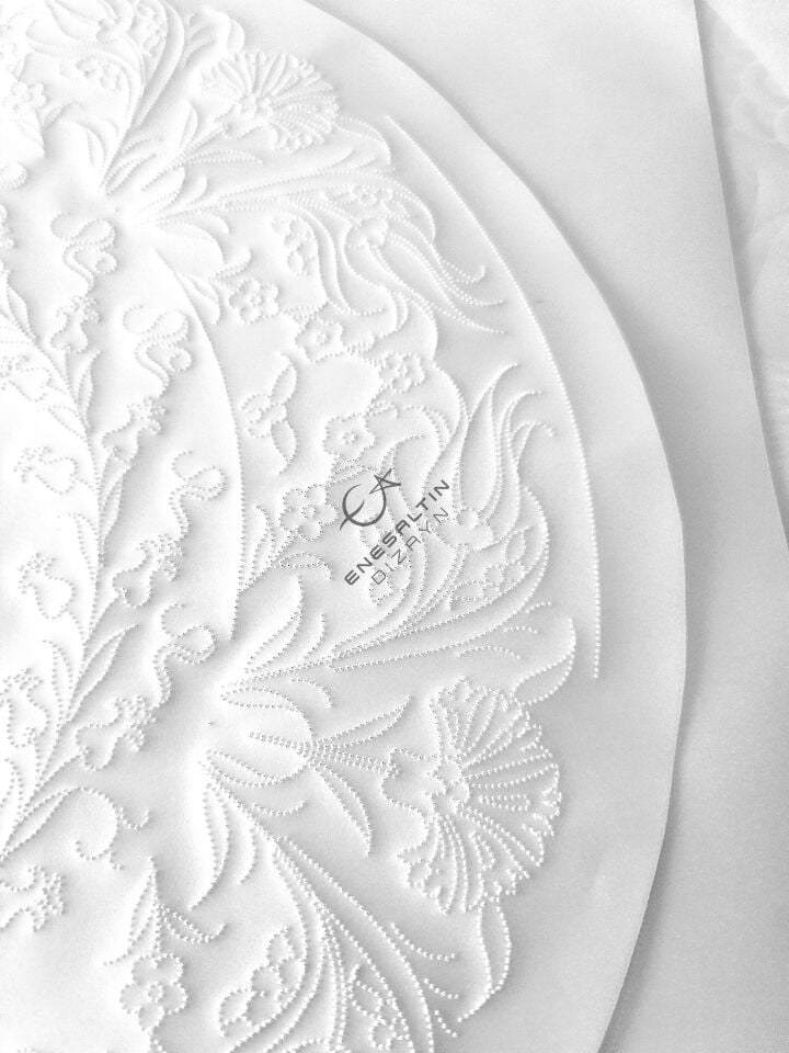 Şablon Desen  - Bitkisel Motifli Çini Deseni