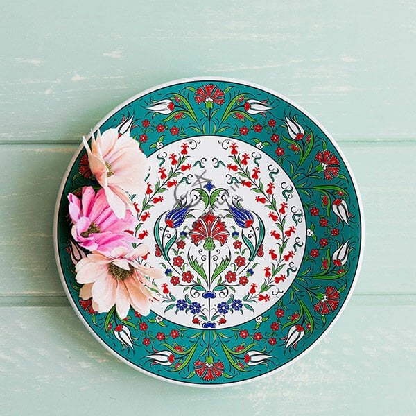 Şablon Desen  - Bitkisel Motifli Çini Deseni