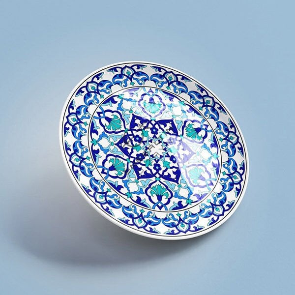 Şablon Desen 30 cm. - Rumi Karanfil Motifli Çini Deseni