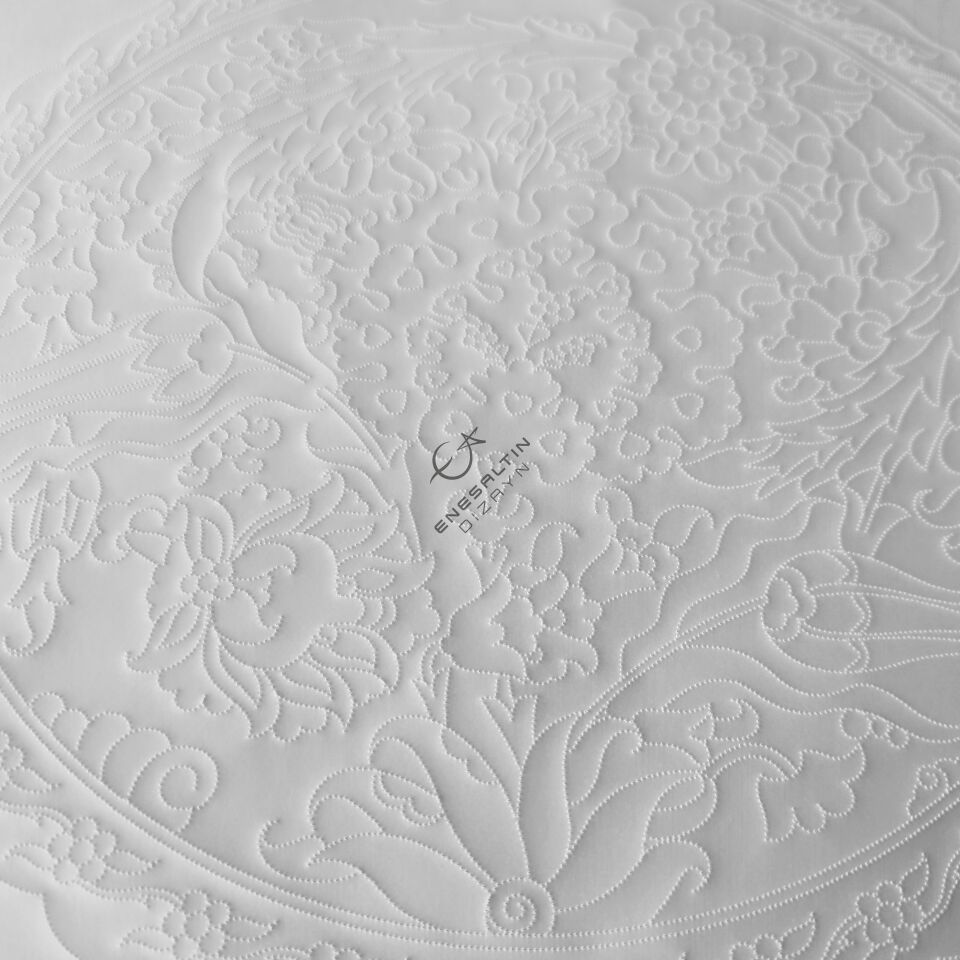 Şablon Desen 30 cm. - Bitkisel Motifli Çini Deseni