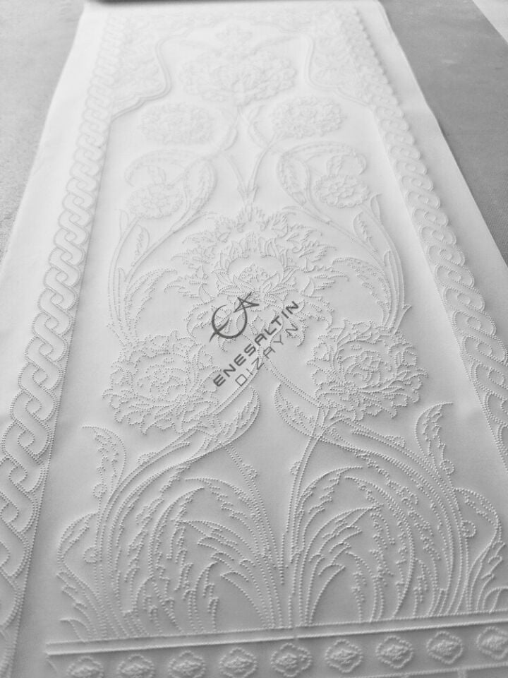 Şablon Desen 20 x 60 cm. - Bitkisel Hatayi Vazo Motifli Çini Karo Deseni