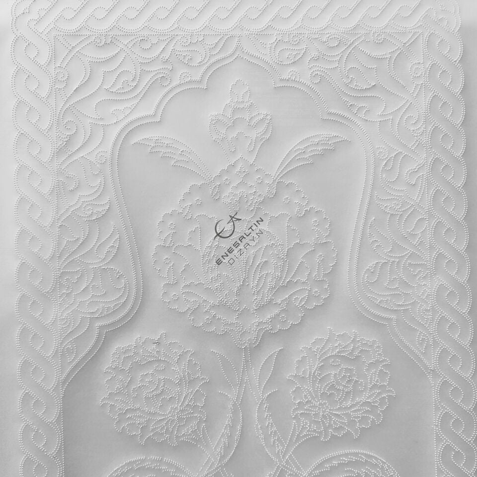 Şablon Desen 20x100 cm. - Maxi Boy Bitkisel Hatayi Vazo Motifli Çini Karo Deseni