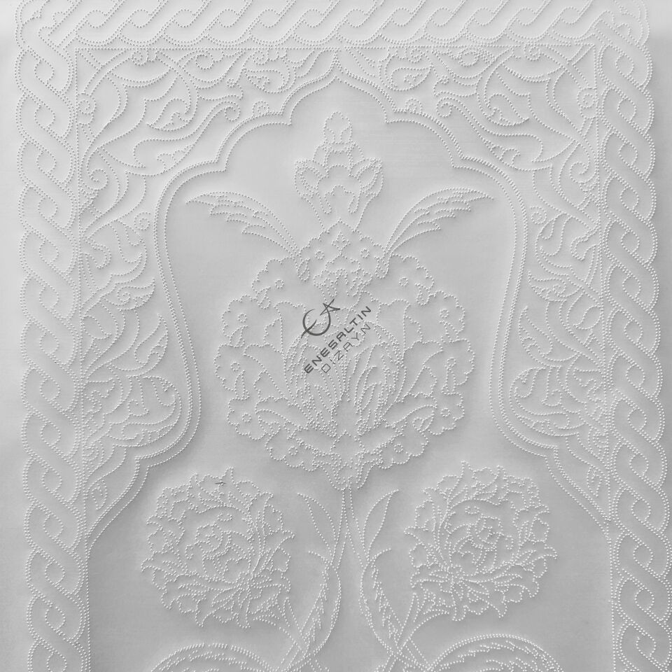 Şablon Desen 20x100 cm. - Maxi Boy Bitkisel Hatayi Vazo Motifli Çini Karo Deseni