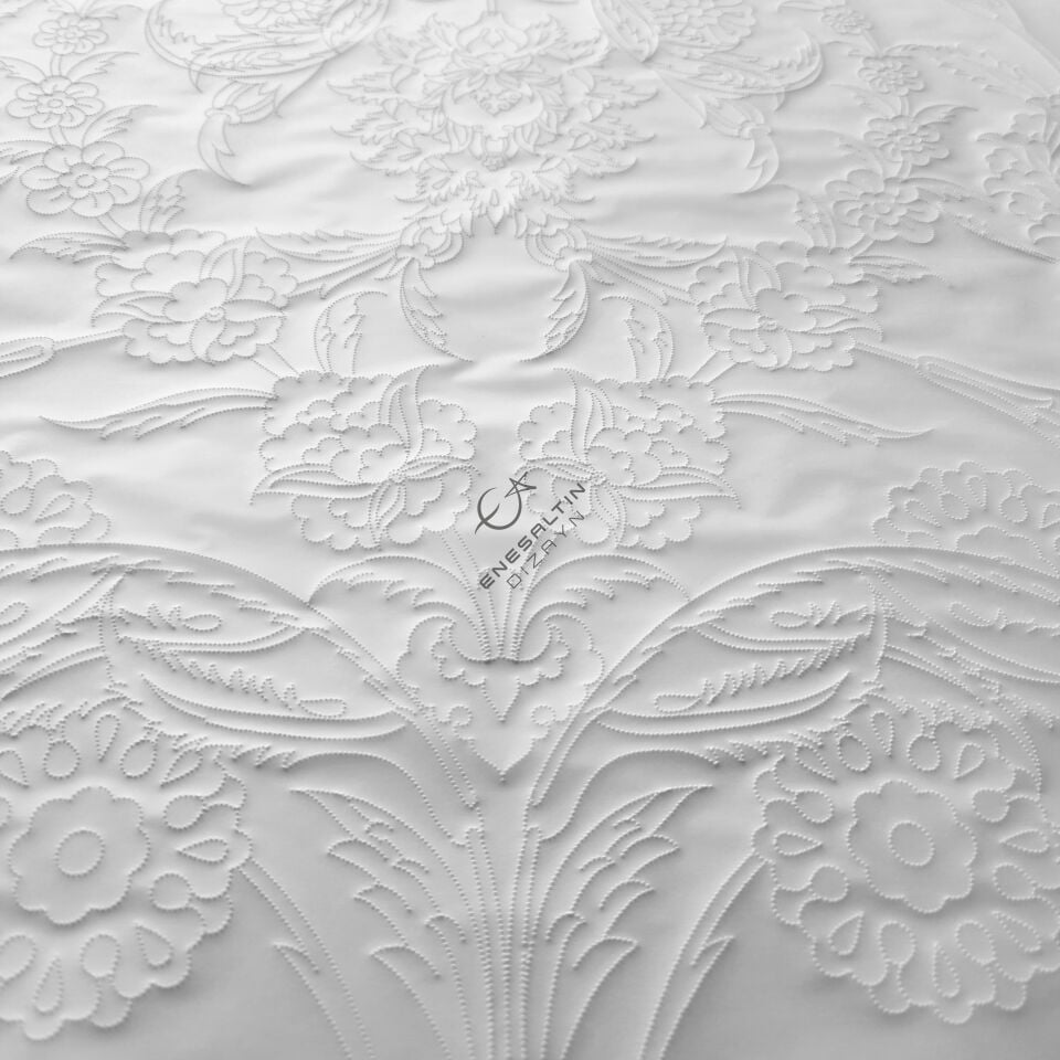 Şablon Desen 60x120 cm. MAXI BOY -  Hatayi ve Hançer Yaprak Motifli Çini Karo Deseni