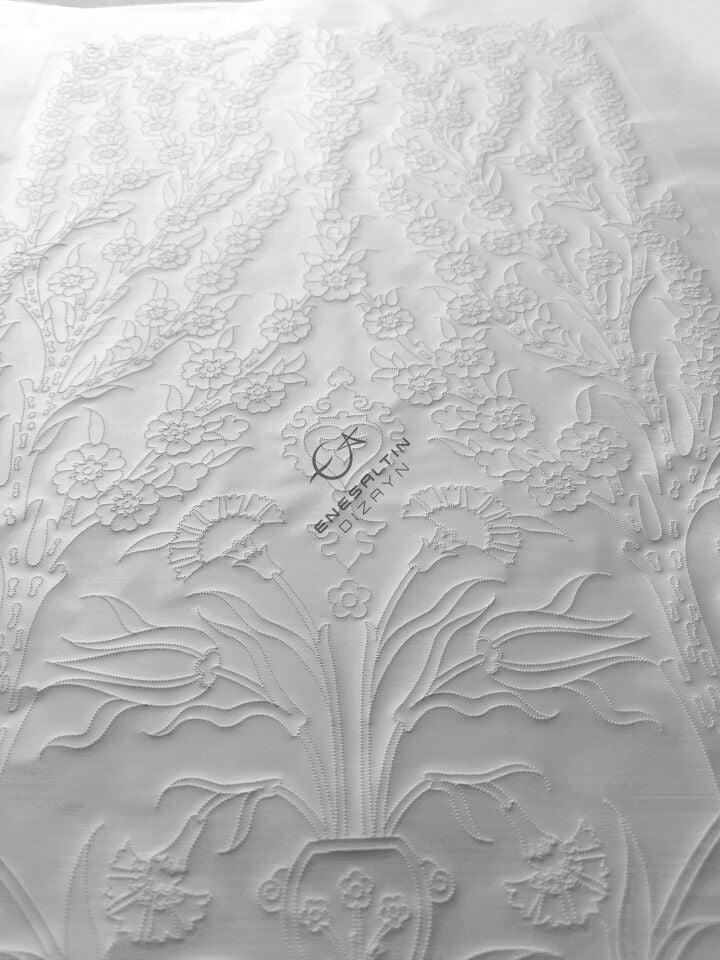 Şablon Desen 60x120 cm. MAXI BOY -  Hayat Ağacı Motifli Çini Karo Deseni