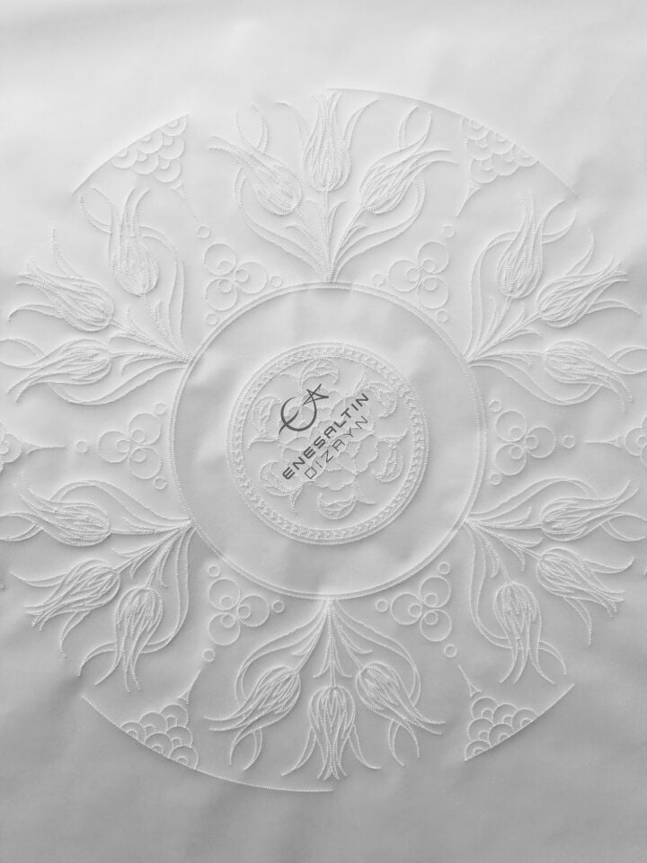 Şablon Desen 25 cm. - Lale Motifli Çini Deseni