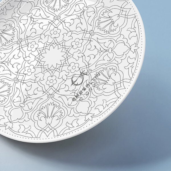 Şablon Desen 18 cm. - Rumi Karanfil Motifli Çini Deseni