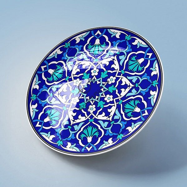 Şablon Desen 18 cm. - Rumi Karanfil Motifli Çini Deseni