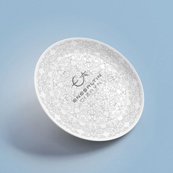 Şablon Desen 35 cm. - Rumi Karanfil Motifli Çini Deseni