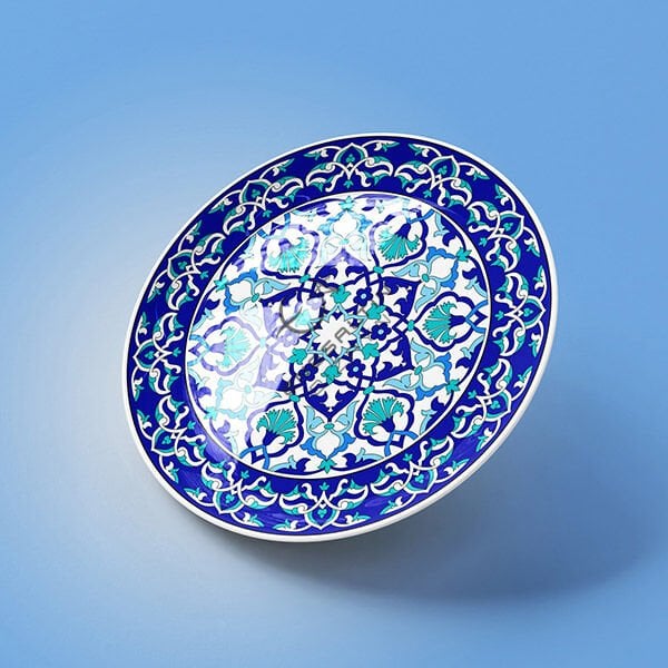Şablon Desen 35 cm. - Rumi Karanfil Motifli Çini Deseni