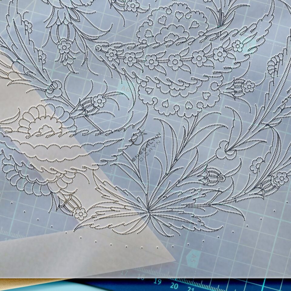 Şablon Desen - Hançer Yaprak Motifli İznik Çini Deseni