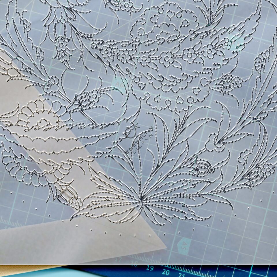 Şablon Desen - Hançer Yaprak Motifli İznik Çini Deseni
