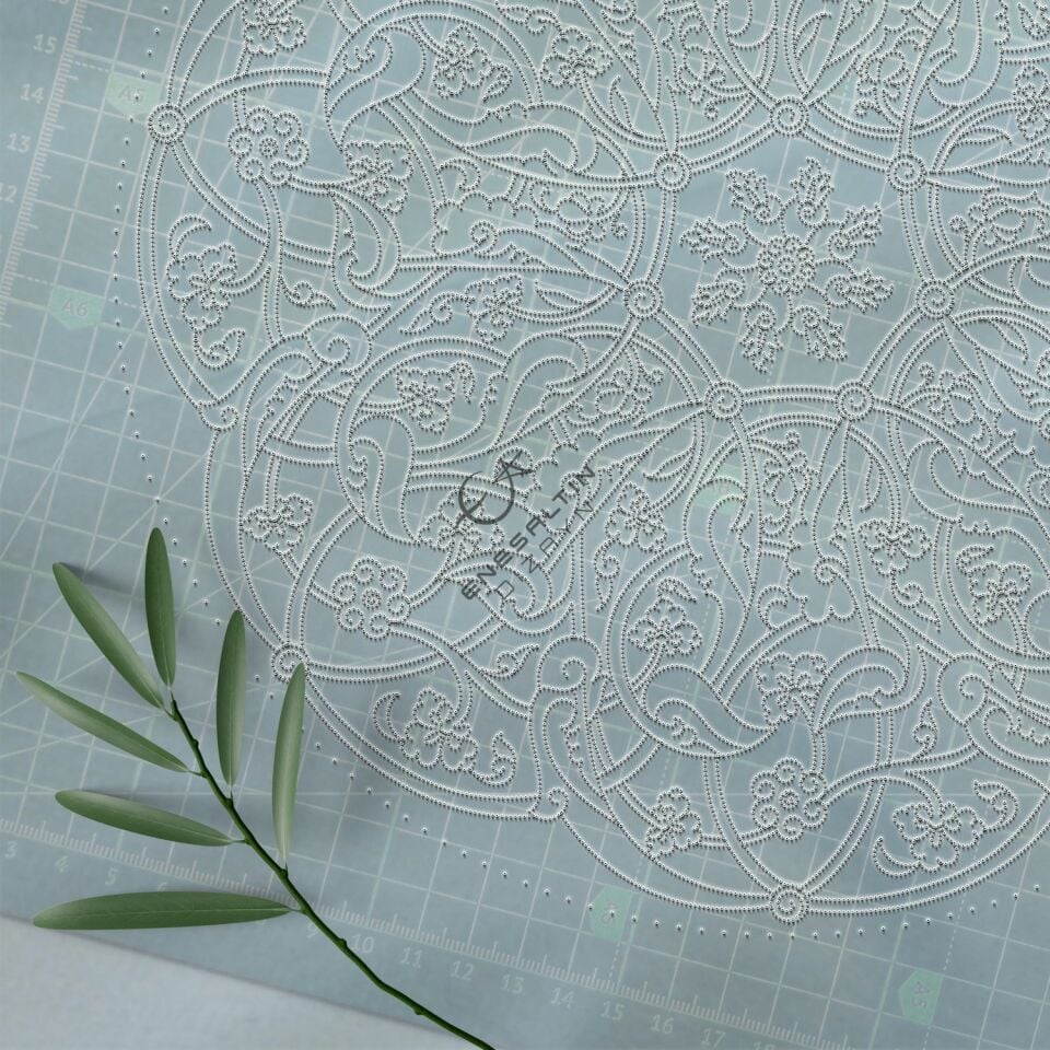 Şablon Desen  - Rumi Motifli Çini Tabak Deseni