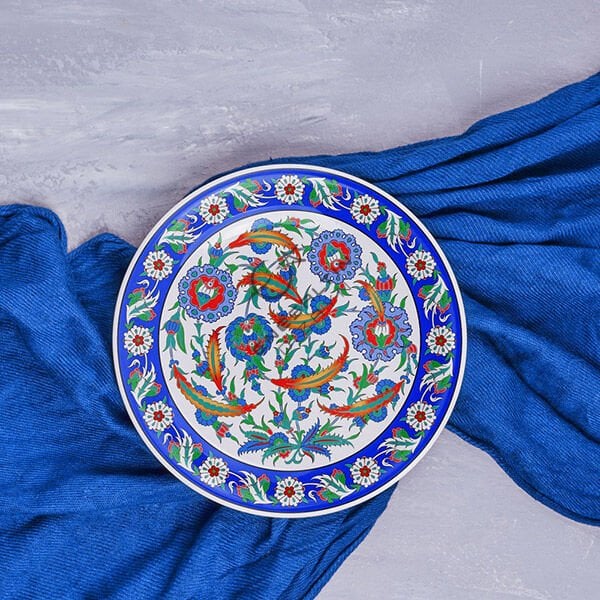 Şablon Desen 30 cm -  Hançer Yapraklı Bitkisel Motifli İznik Çini Deseni