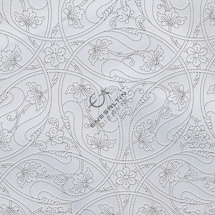 Şablon Desen 40x69 cm. BÜYÜK BOY -  Sürekli Motifli Rumi Lotus Çini Karo / Tabak Deseni