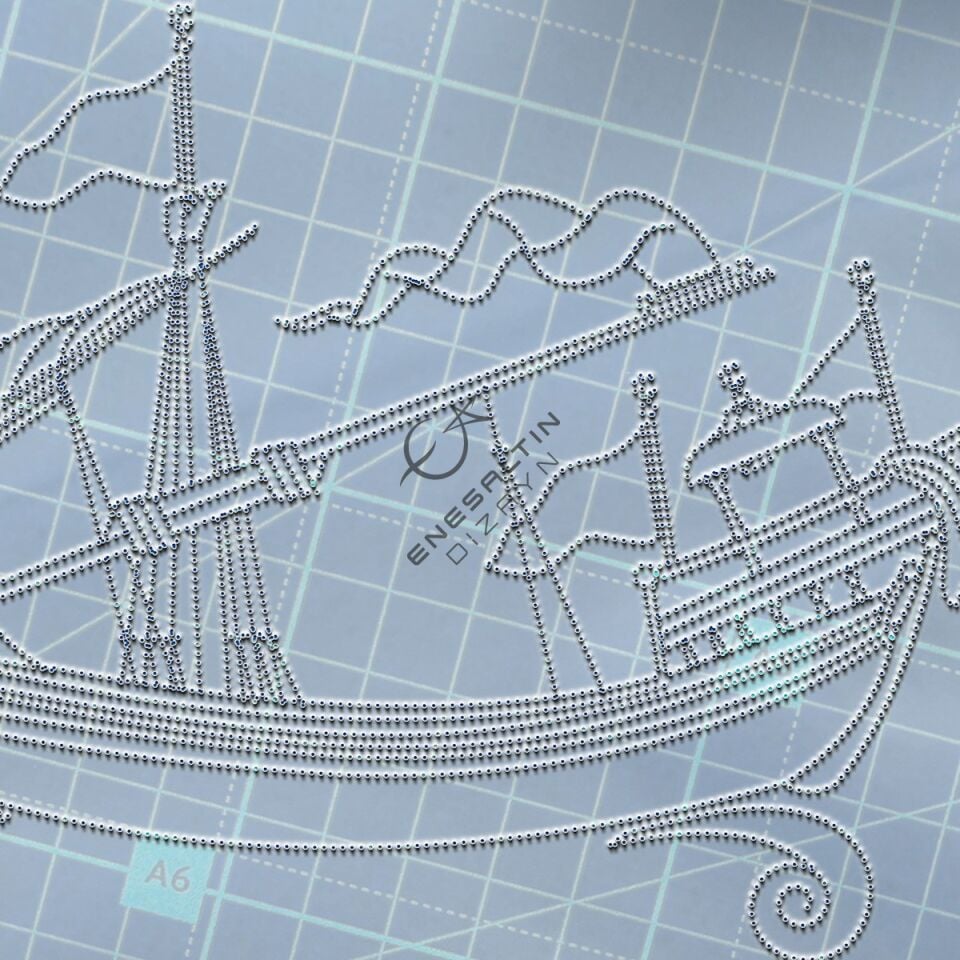 Template Design 10x15 cm. 2 COPIES - Kalyon Tile Motif Tile / Plate / Standing Product Design