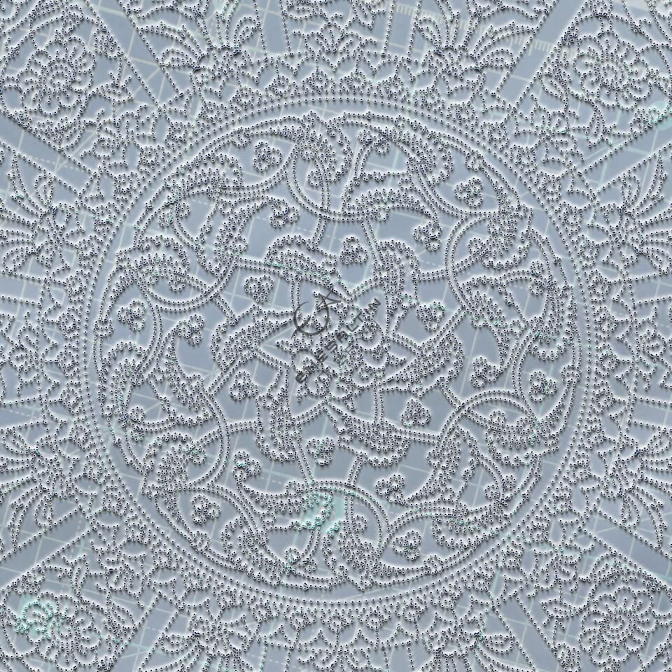 Şablon Desen 40 cm - Baba Nakkaş Rumi Göbekli 16 'lı Çarkıfelek Lotus Çini Tabak Deseni