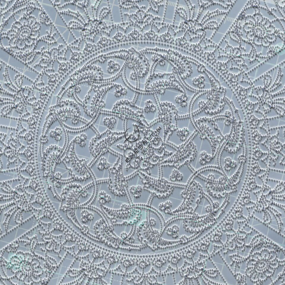 Şablon Desen 40 cm - Baba Nakkaş Rumi Göbekli 16 'lı Çarkıfelek Lotus Çini Tabak Deseni