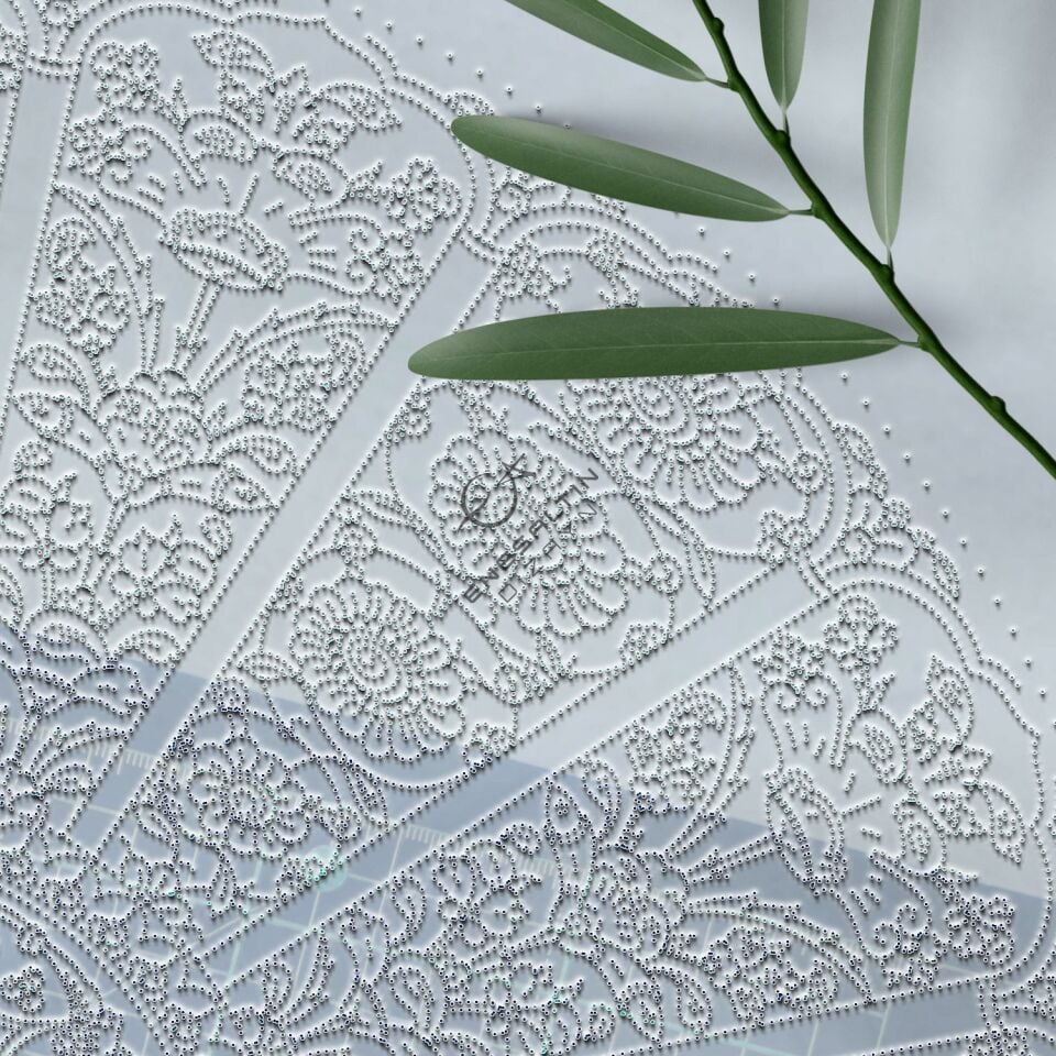 Şablon Desen 40 cm - Baba Nakkaş Rumi Göbekli 16 'lı Çarkıfelek Lotus Çini Tabak Deseni