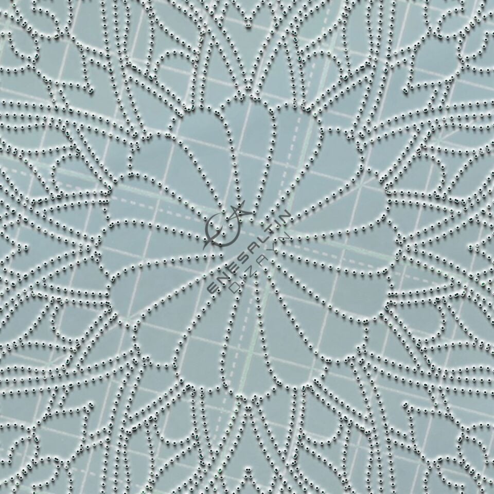 Şablon Desen 30 cm. -  8'li Rumi Çini Tabak Deseni