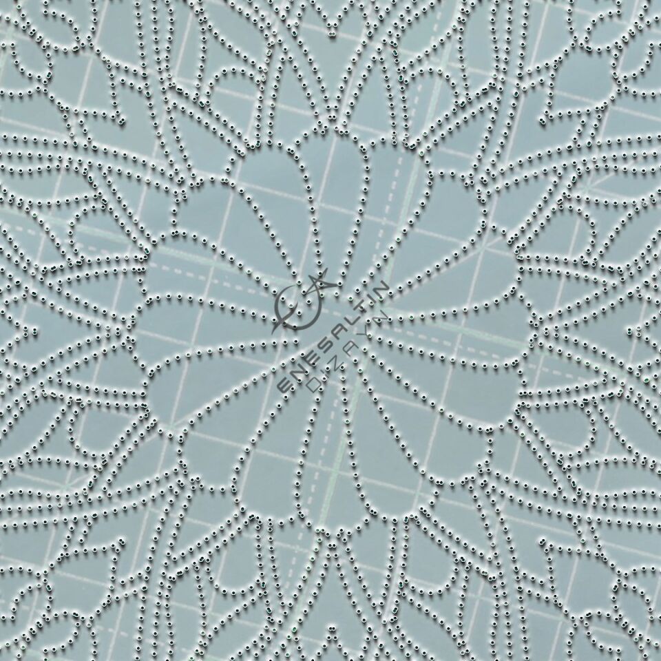 Şablon Desen 30 cm. -  8'li Rumi Çini Tabak Deseni