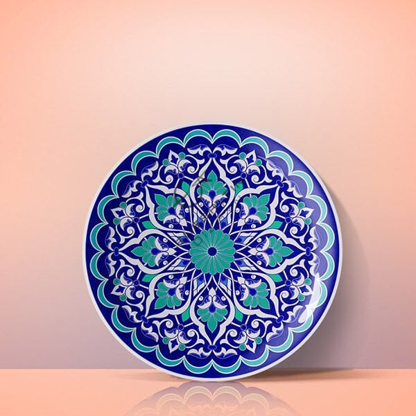 Şablon Desen 30 cm. -  8'li Rumi Çini Tabak Deseni