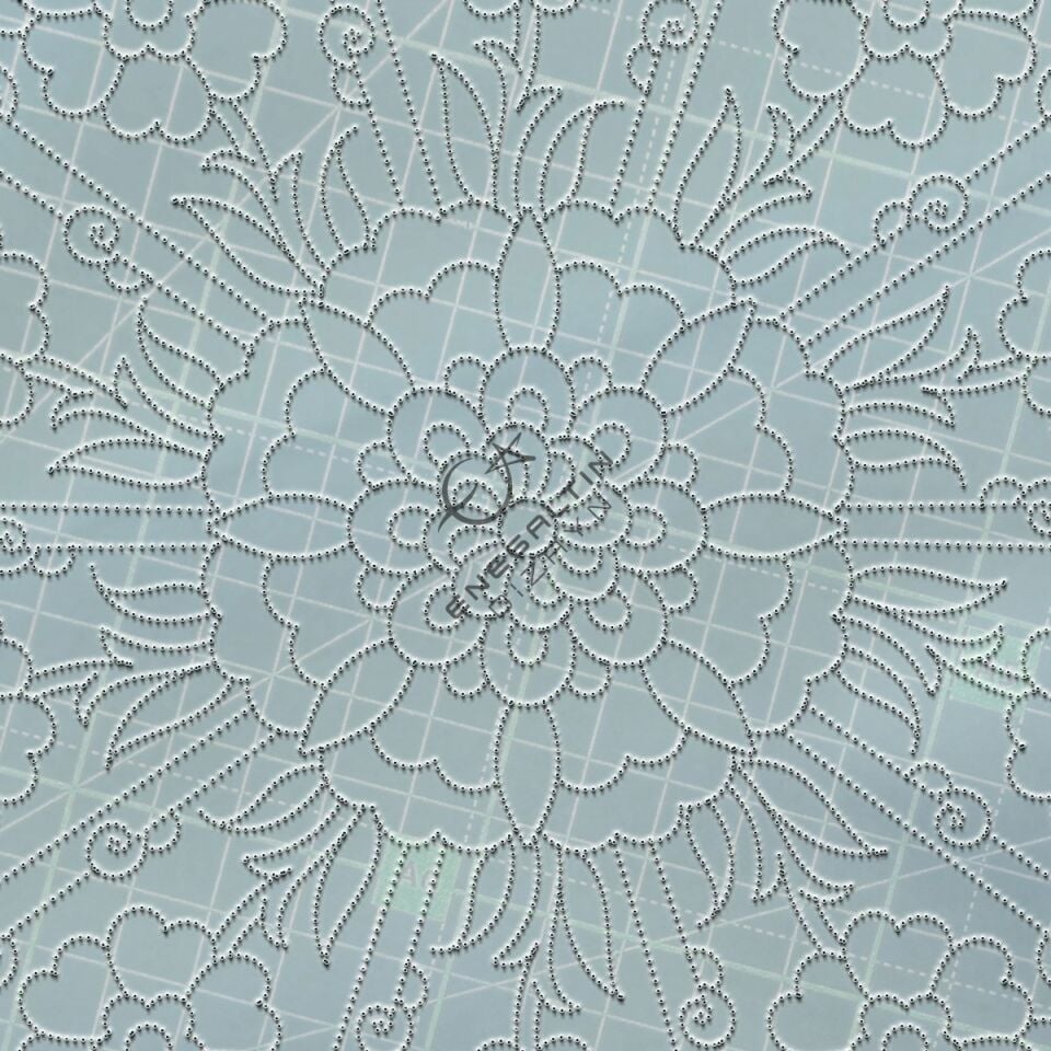 Şablon Desen 30 cm. -  Penç Çarkıfelek Çini Tabak Deseni