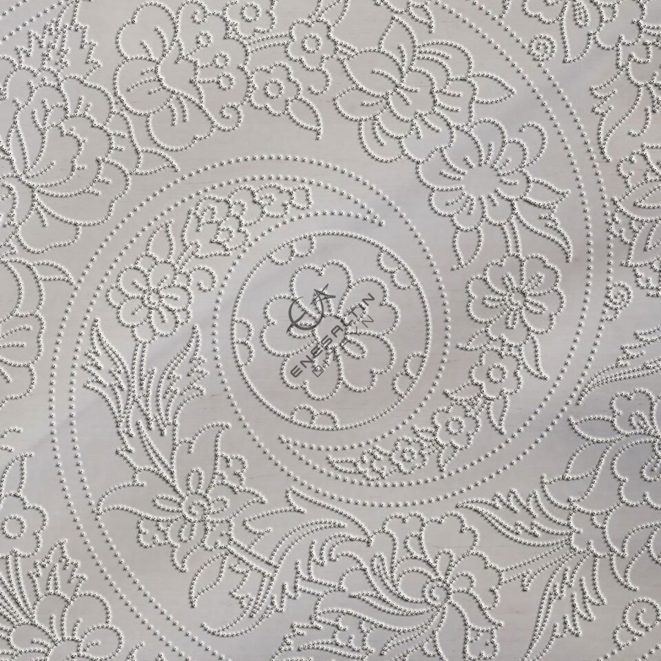 Stencil Pattern 30 cm. - Floral Motif Swirl Ceramic Plate Design