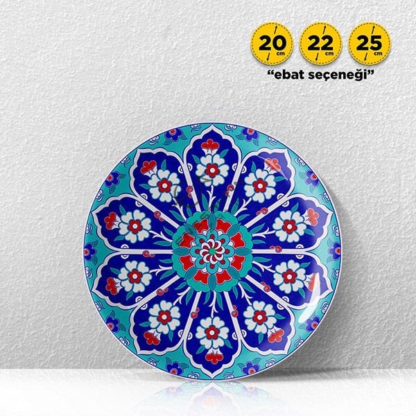 Şablon Desen  -  Penç Çarkıfelek Çini Tabak Deseni