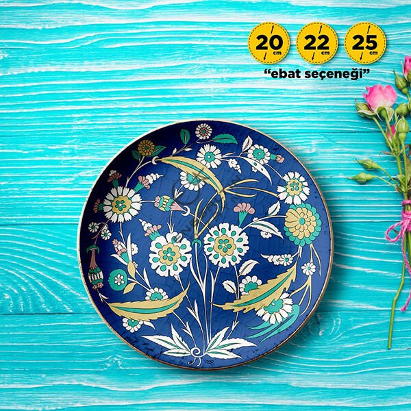 Şablon Desen  - Hançer Yaprak Bitkisel Motifli İznik Çini Deseni