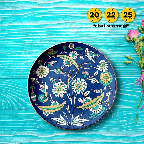 Template Pattern - Dagger Leaf Floral Motif Iznik Tile Pattern