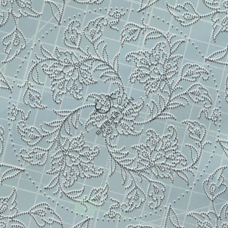 Şablon Desen 25 cm. -  8 'li Lotus Çarkıfelek Çini Tabak Deseni