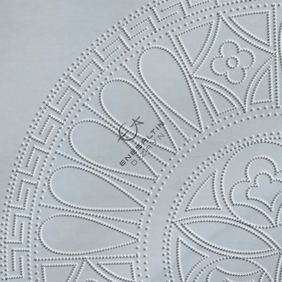 Şablon Desen 25 cm. - Beylikler Dönemi Damla Çarkıfelek Çini Tabak Deseni