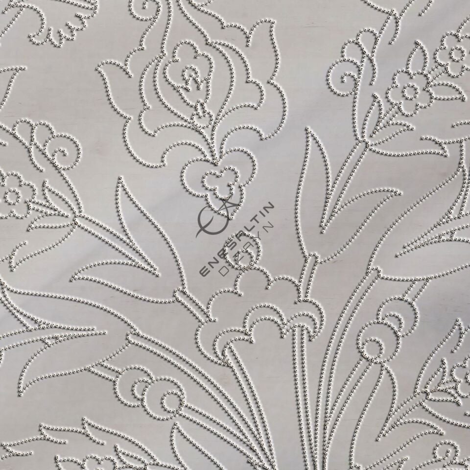 Şablon Desen  -  Klasik Simetrik 4 'lü Karanfil Çini Tabak Deseni