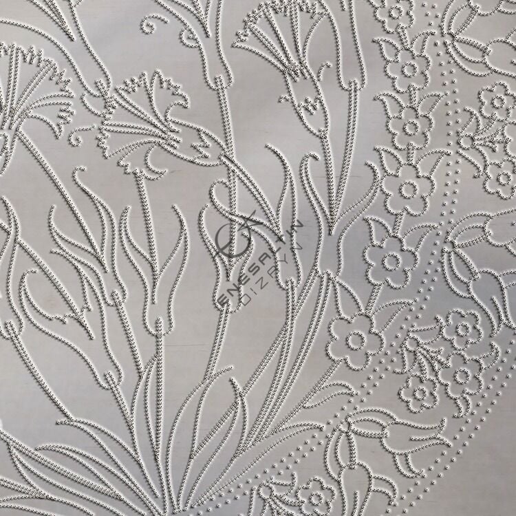 Şablon Desen 30 cm. -  Lale Karanfil Çini Tabak Deseni