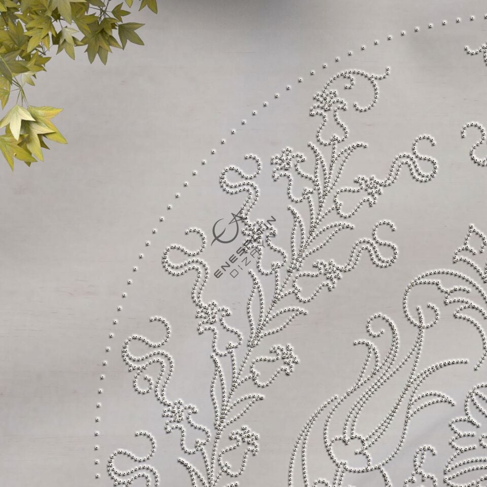 Şablon Desen  -  Lale Sümbül Karanfil Çini Tabak Deseni