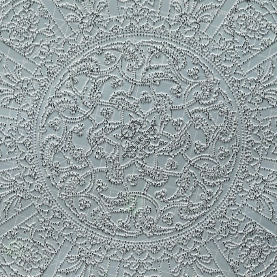 Şablon Desen 50 cm - Baba Nakkaş Rumi Göbekli 16'lı Çarkıfelek Lotus Çini Tabak Deseni