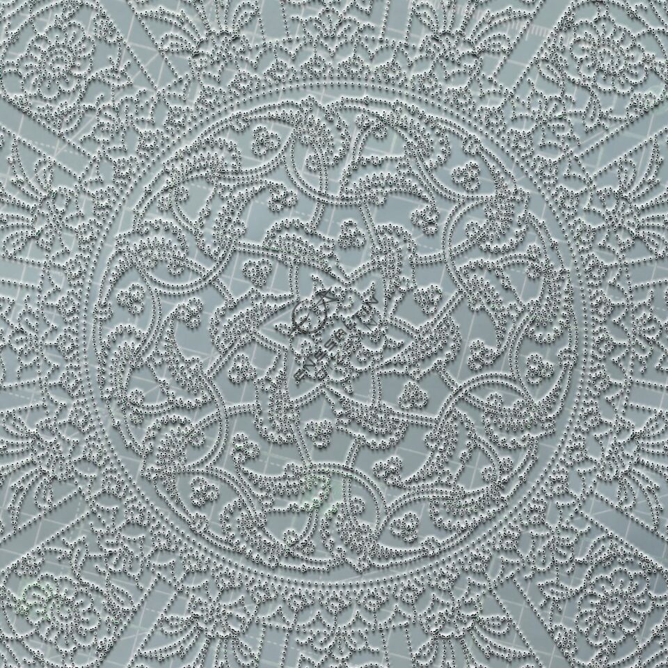 Şablon Desen 50 cm - Baba Nakkaş Rumi Göbekli 16'lı Çarkıfelek Lotus Çini Tabak Deseni