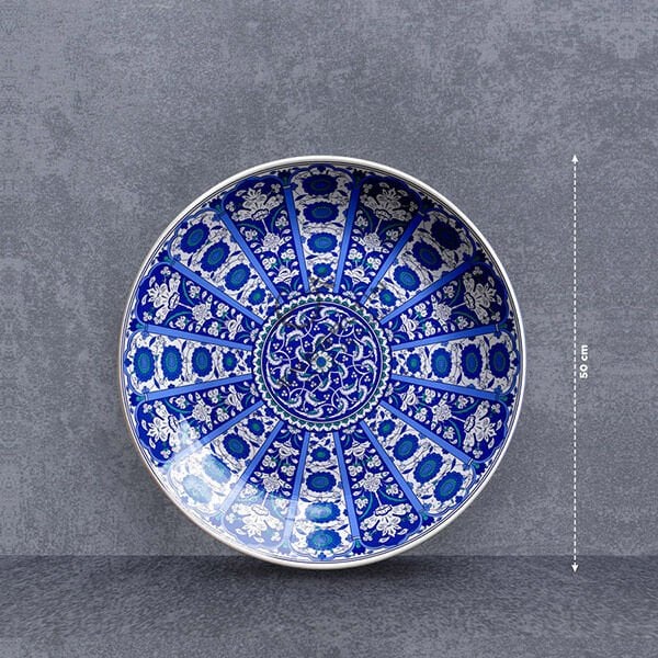 Şablon Desen 50 cm - Baba Nakkaş Rumi Göbekli 16'lı Çarkıfelek Lotus Çini Tabak Deseni