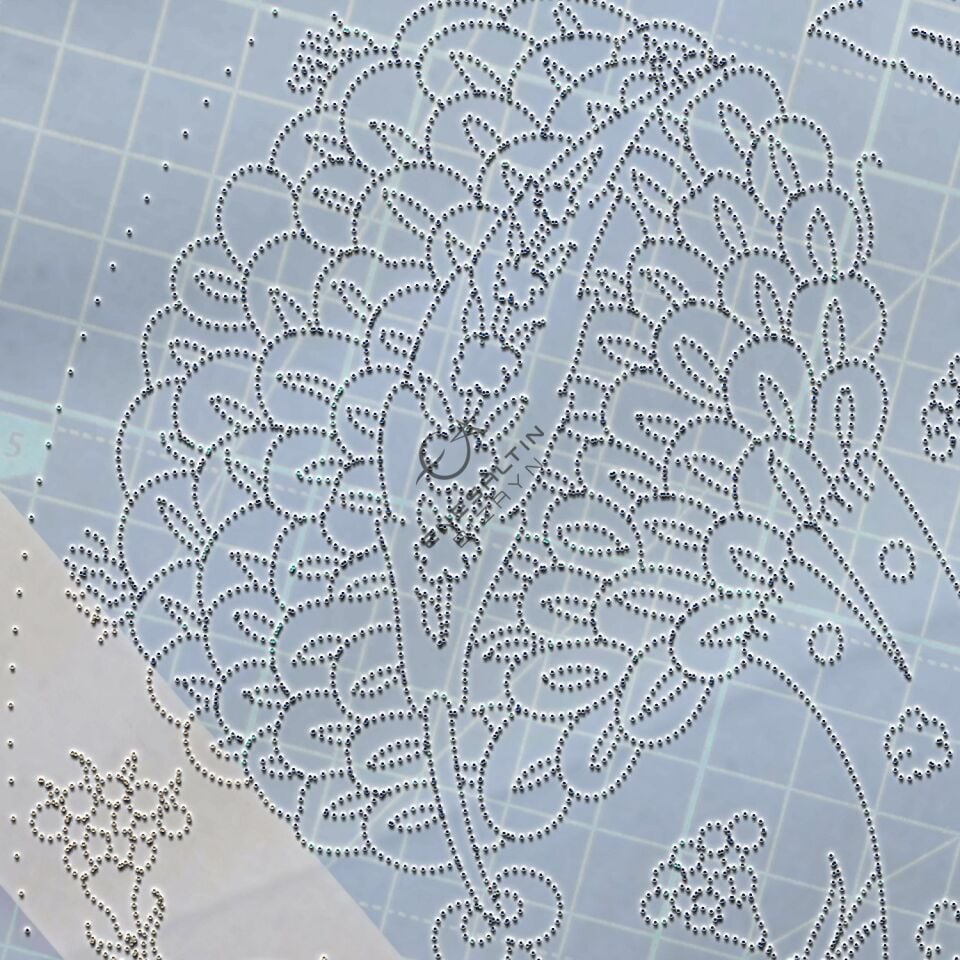 Şablon Desen 30 cm. -  1545 Şam İşi Şah Kulu İznik Enginar Çini Tabak Deseni