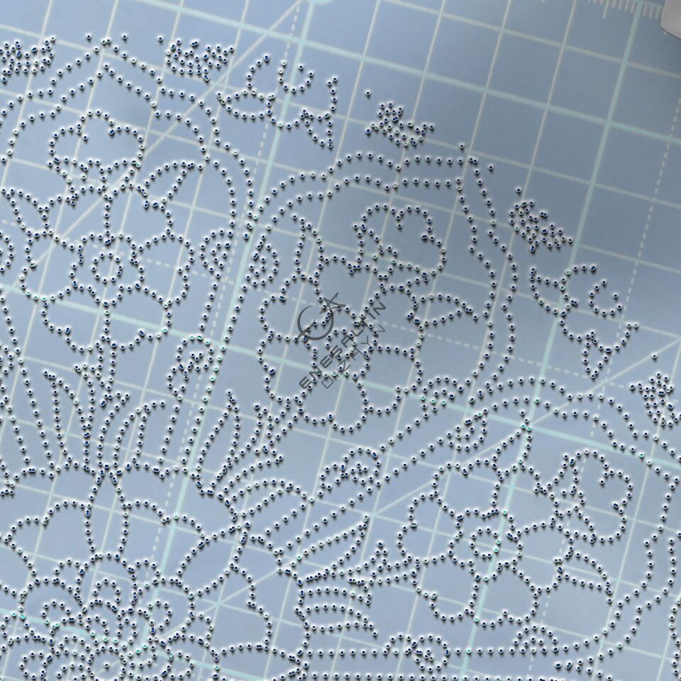 Şablon Desen 18 cm. -  Penç Çarkıfelek Çini Tabak Deseni