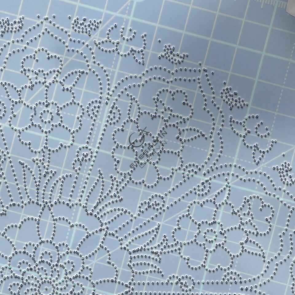 Şablon Desen 18 cm. -  Penç Çarkıfelek Çini Tabak Deseni