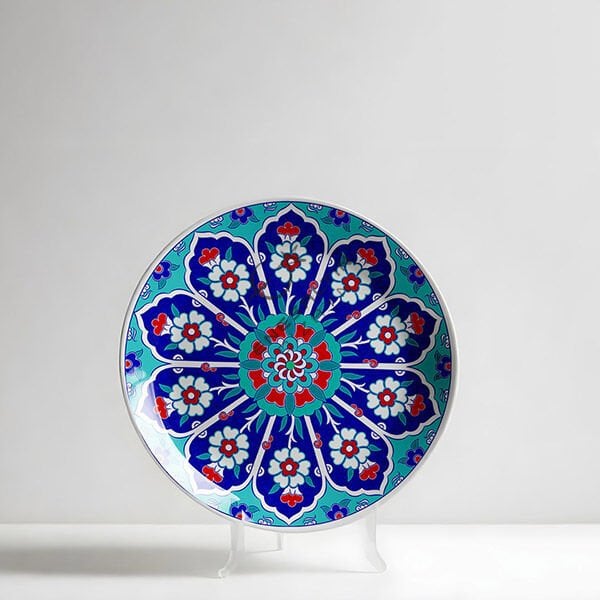 Şablon Desen 18 cm. -  Penç Çarkıfelek Çini Tabak Deseni