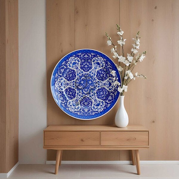 Şablon Desen 40 cm - Baba Nakkaş 1510 Rumi Lotus Motifli Çini Tabak Deseni