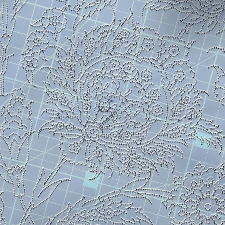 Şablon Desen 20 x 20 cm. - Karo Kesit Hatayi Çini Karo Deseni