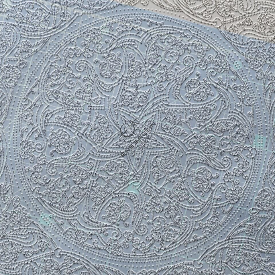 Şablon Desen 40 cm - Baba Nakkaş 1480 Rumiler ve İncir Yaprakları Çini Tabak Deseni