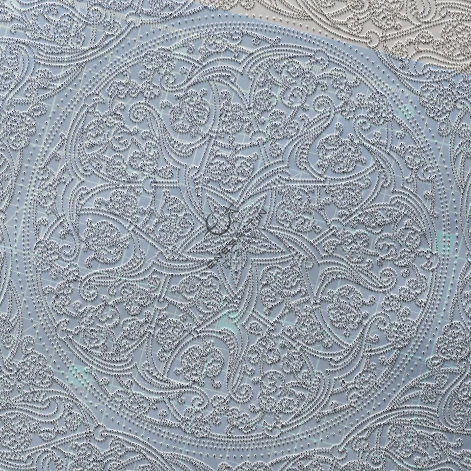 Şablon Desen 40 cm - Baba Nakkaş 1480 Rumiler ve İncir Yaprakları Çini Tabak Deseni