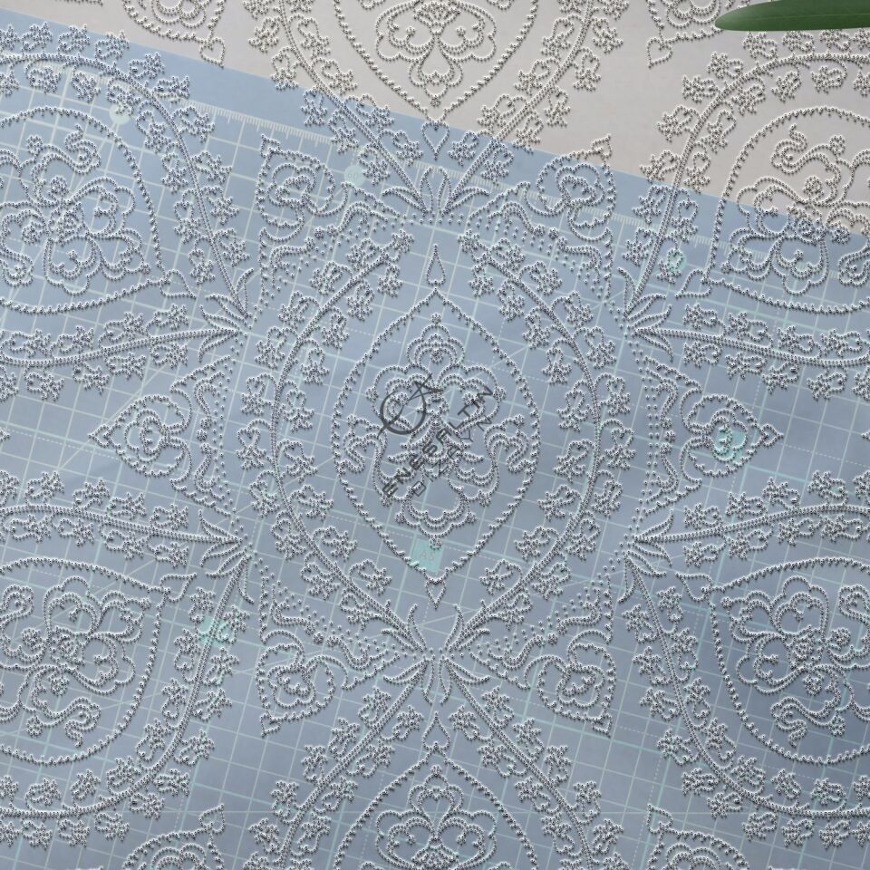 Şablon Desen 40 cm - Klasik İznik 1550 Sümbüller ve Bulut Motifli Madalyon Çini Deseni