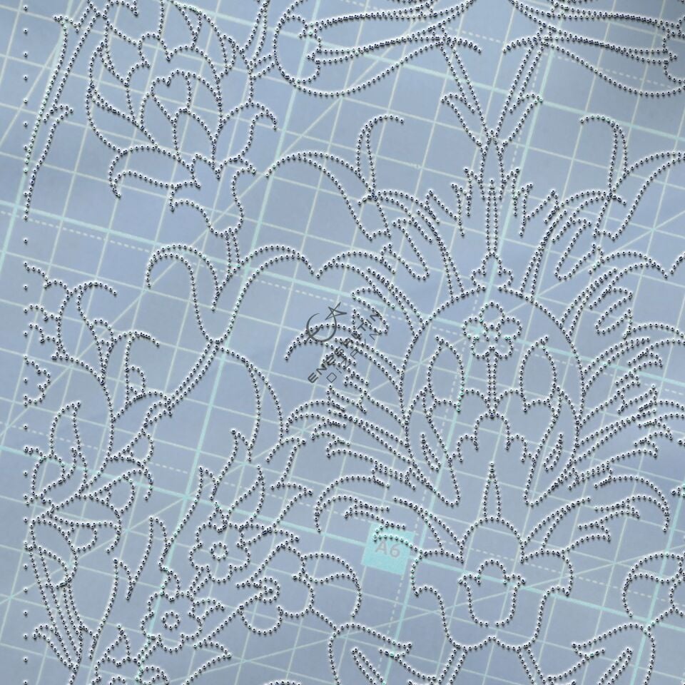Template Design 20 x 20 cm. - Interlocking Symmetrical Hatayi Tile Pattern