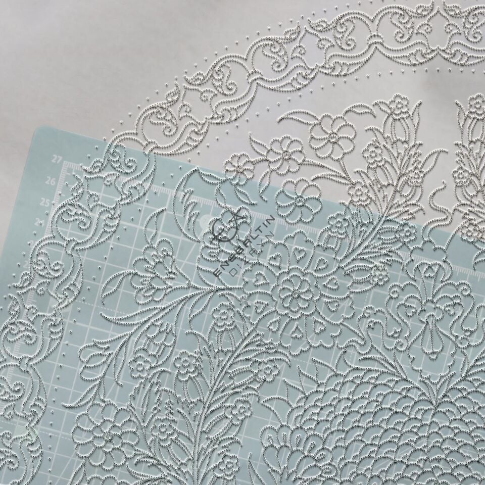 Şablon Desen 42 cm - Klasik İznik Nar Çini Tabak Deseni